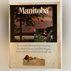 5/$20 Manitoba, Canada Travel Vintage advertisement 1971